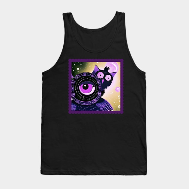 Steampunk Owl Space Explorers Tank Top by The Friendly Introverts